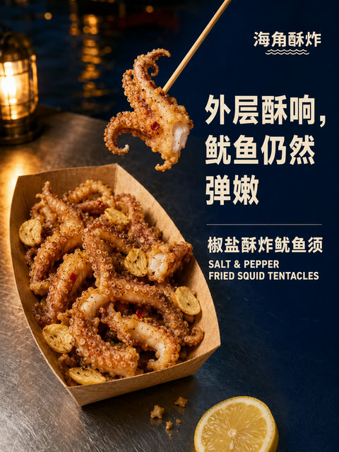 海角酥炸椒盐鱿鱼须深夜海报